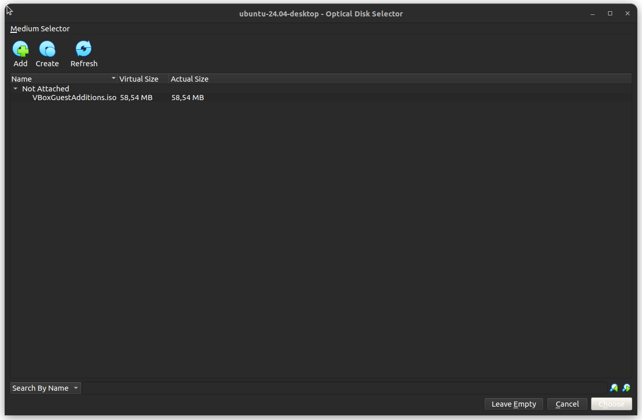 Insertion des guest additions